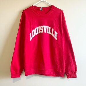 NWOT University of Louisville Cardinals Crewneck Fleece Sweatshirt